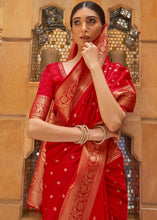 Load image into Gallery viewer, Crimson Red Woven Kanjivaram Silk Saree : Top Pick Clothsvilla