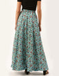 Load image into Gallery viewer, Light Blue Color Digital Print Skirt ClothsVilla