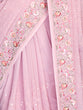 Load image into Gallery viewer, Pink Georgette Embroidered Saree With Unstitched Blouse Clothsvilla