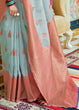 Load image into Gallery viewer, Sky Blue Woven Linen Silk Saree with Butti overall Clothsvilla