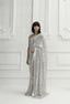 Grey Soft Georgette Saree with 5mm Sequence work ClothsVilla