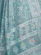 Load image into Gallery viewer, Blue Georgette Embroidered Saree With Unstitched Blouse Clothsvilla