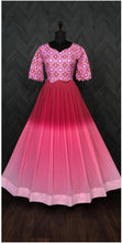 Load image into Gallery viewer, Georgette Pink Colo Lovely Pattern Long Gown