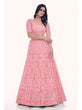 Load image into Gallery viewer, Pink Soft Net Embroidered Designer Lehenga Choli Clothsvilla