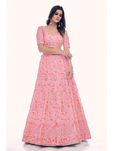 Load image into Gallery viewer, Pink Soft Net Embroidered Designer Lehenga Choli Clothsvilla