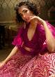 Load image into Gallery viewer, Red Violet Soft Net Designer Lehenga Choli with overall Sequins work Clothsvilla