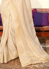 Load image into Gallery viewer, Beige Zari Woven Tissue Silk Saree Clothsvilla