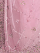 Load image into Gallery viewer, Pink Georgette Embroidered Saree With Unstitched Blouse Clothsvilla