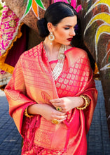 Load image into Gallery viewer, Hot Pink Handloom Weave Kanjivaram Silk Saree Clothsvilla