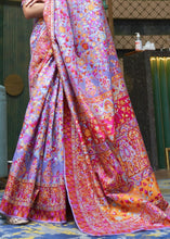 Load image into Gallery viewer, Orchid Purple Banarasi Jamawar Woven Silk Saree Clothsvilla