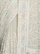 Load image into Gallery viewer, Off White Georgette Embroidered Saree With Unstitched Blouse Clothsvilla