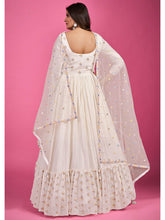 Load image into Gallery viewer, White Pure Georgette Embroidered Gown Clothsvilla