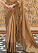 Load image into Gallery viewer, Burlywood Brown Zari Woven Kanjivaram Silk Saree Clothsvilla