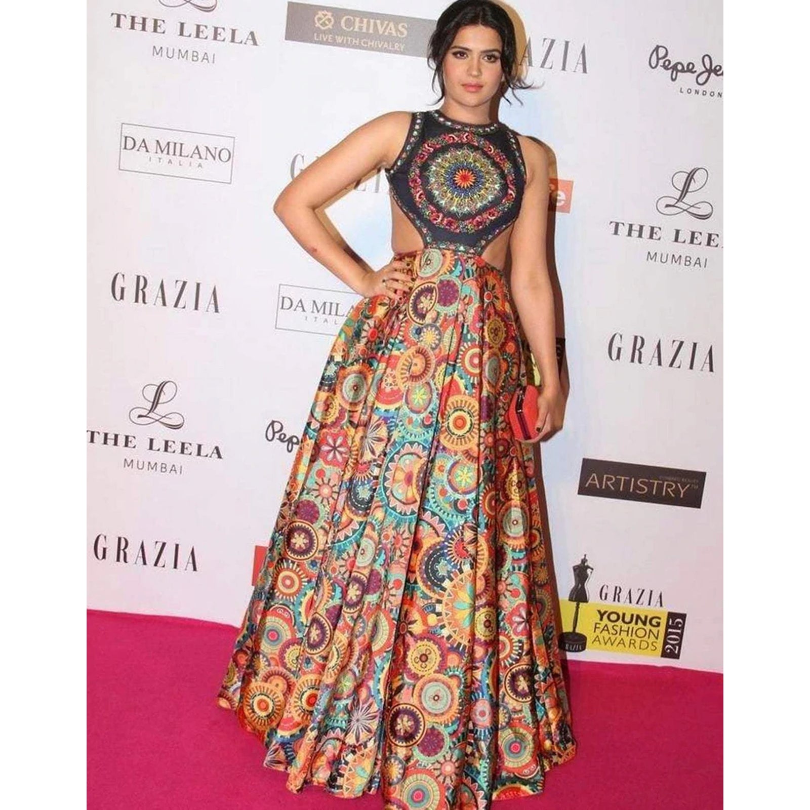 Colorful Designer Wear Digital Printed Cotton Semi Stitched Lehenga Choli ClothsVilla