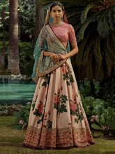 Load image into Gallery viewer, Rose Florals Printed Designer Lehenga with Heavily Embroidered Blouse ClothsVilla