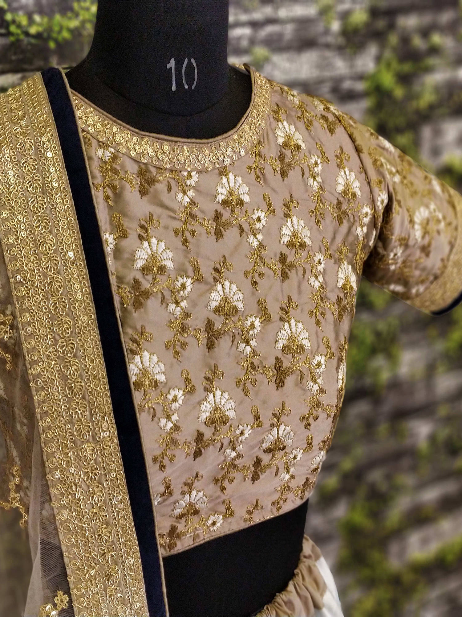 Botanical Flower Butta Printed Lehenga with Heavily Embroidered Blouse ClothsVilla