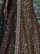 Load image into Gallery viewer, Vine Pattern Golden Sequins Black Silk Lehenga Choli Set ClothsVilla