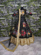 Load image into Gallery viewer, Gorgeous Black Colored Partywear Designer Embroidered Lehenga Choli ClothsVilla