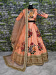 Load image into Gallery viewer, Gorgeous Peach Colored Partywear Designer Embroidered Lehenga Choli ClothsVilla