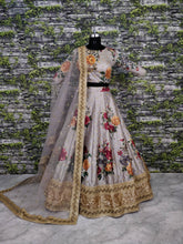 Load image into Gallery viewer, Gorgeous Gray Colored Partywear Designer Embroidered Lehenga Choli ClothsVilla
