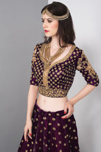 Load image into Gallery viewer, Stunning Purple Colored Party Wear Embroidered Lehenga Choli ClothsVilla