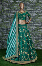 Load image into Gallery viewer, Marvelous Green Color Bridalwear Embroidered Lehenga Choli ClothsVilla