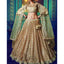 Cream Colored Party Wear Lehenga Choli with Heavy Sequence Work ClothsVilla