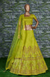 Load image into Gallery viewer, Sophisticated Green Colored Party wear Embroidered Lehenga Choli ClothsVilla