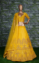 Load image into Gallery viewer, Sophisticated Yellow Colored Party wear Embroidered Lehenga Choli ClothsVilla