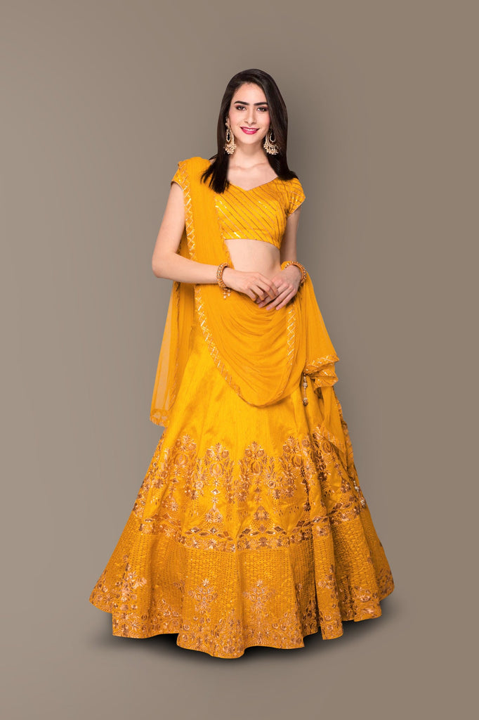 Yellow Party Wear Designer Lehenga Choli, 2 Meter at Rs 1300 in Surat