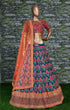 Load image into Gallery viewer, Flamboyant Blue-Red Colored Bridal wear Embroidered Lehenga Choli ClothsVilla