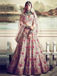 Load image into Gallery viewer, Prominent peach Colored Bridal wear Embroidered Lehenga Choli ClothsVilla