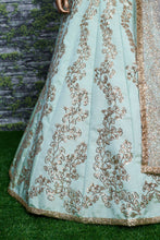 Load image into Gallery viewer, Glorious Mint Green Sequins Silk Bridal Lehenga Choli With Beige Dupatta ClothsVilla