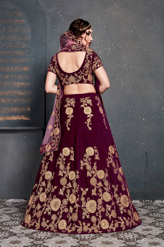 Velvet lehenga designer 2024