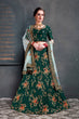 Load image into Gallery viewer, Ethnic Green Bridal Wear Embroidered Taffeta Silk Lehenga choli ClothsVilla