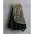 Load image into Gallery viewer, Dark Green Georgette Sequin Work Bridal Lehenga Choli ClothsVilla
