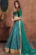 Load image into Gallery viewer, Charming Teal Green Sequins Embroidered Art Silk Wedding Lehenga Choli ClothsVilla