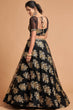 Load image into Gallery viewer, Charming Black Zari Embroidered Net Wedding Wear Lehenga Choli ClothsVilla