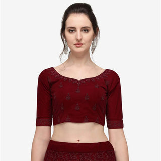 Dark Red Color Lehenga Choli with Heavy Embroidery Work ClothsVilla