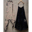 Load image into Gallery viewer, Designer Classy Black Velvet Lehenga with Pearl Work Net Dupatta ClothsVilla