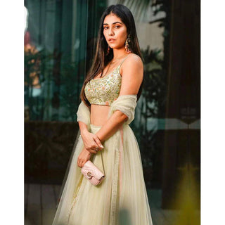 Designer Classy Mint green Lehenga choli ClothsVilla