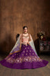 Load image into Gallery viewer, Marvelous Purple Thread Work Raw Silk Bridal Lehenga Choli ClothsVilla