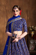 Load image into Gallery viewer, Intricate Royal Blue Sequins Raw Silk Bridal Lehenga Choli ClothsVilla