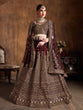Load image into Gallery viewer, Desirable Maroon Sequins Raw Silk Wedding Lehenga Choli ClothsVilla