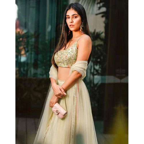 Designer Classy Mint green Lehenga choli ClothsVilla