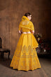 Load image into Gallery viewer, Preferable Yellow Sequins Art Silk Wedding Lehenga Choli ClothsVilla