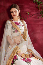 Load image into Gallery viewer, Amazing Off-White Floral Printed Banglory Silk Wedding Lehenga Choli ClothsVilla