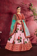 Load image into Gallery viewer, Phenomenal Rose Pink Floral Printed Banglory Silk Wedding Lehenga Choli ClothsVilla