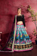 Load image into Gallery viewer, Stunning Multi Color Floral Printed Banglory Silk Wedding Lehenga Choli With Dupatta ClothsVilla