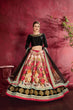 Load image into Gallery viewer, Sizzling Multi Color-Black Floral Printed Banglory Silk Wedding Lehenga Choli With Dupatta ClothsVilla